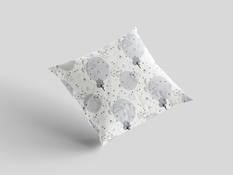 Krepový povlak na polštář 40x40 cm s dětským motivem zvířátka v zahradě