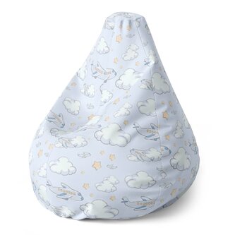 Dětský sedací vak Pear Letadla mezi mraky: 70 x 95 x 15 cm