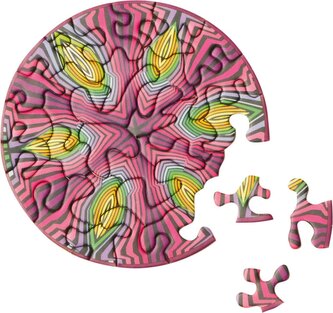 CURIOSI Kulaté puzzle Picoli: Hippie 33 dílků