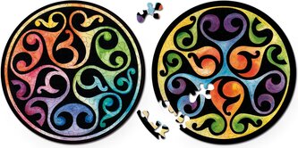 CURIOSI Oboustranné dřevěné puzzle Double: Pupeny 88 dílků