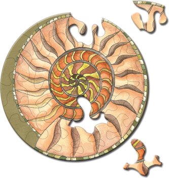 CURIOSI Kulaté puzzle Picoli: Šnek 33 dílků