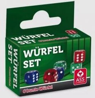 Kości do gry kolorowe 6szt CARTAMUNDI