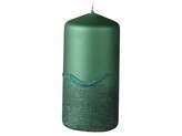 Emocio Drápaná s vlnkou Válec 50x100mm zelená svíčka
