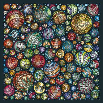 CURIOSI Čtvercové puzzle Palapeli: Barevné kuličky 248 dílků