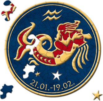 CURIOSI Kulaté puzzle Zvěrokruh: Vodnář 33 dílků