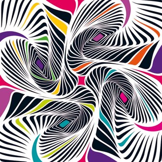 CURIOSI Čtvercové puzzle Q Shake: Vzor II 72 dílků