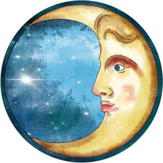 CURIOSI Kulaté puzzle Picoli: Měsíc 33 dílků