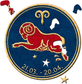 CURIOSI Kulaté puzzle Zvěrokruh: Beran 33 dílků