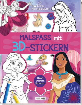 Disney Prinzessin: Malspaß mit 3D-Stickern