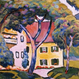 CURIOSI Čtvercové puzzle Q Art: Staudacherův dům v Tegernsee 66 dílků