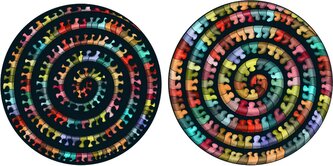 CURIOSI Oboustranné dřevěné puzzle Double: Stonožka 324 dílků