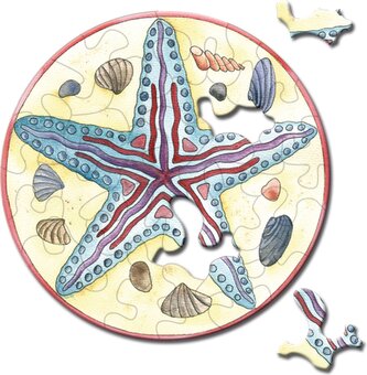 CURIOSI Kulaté puzzle Picoli: Hvězdice 33 dílků