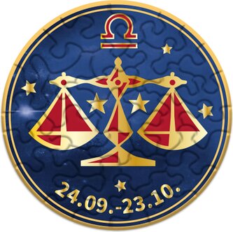 CURIOSI Kulaté puzzle Zvěrokruh: Váhy 33 dílků