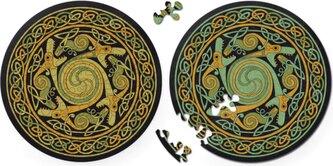 CURIOSI Oboustranné dřevěné puzzle Double: Drak 88 dílků