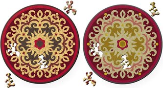 CURIOSI Oboustranné dřevěné puzzle Double: Růže 88 dílků