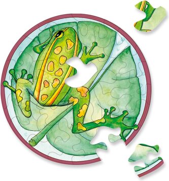 CURIOSI Kulaté puzzle Picoli: Žába 33 dílků