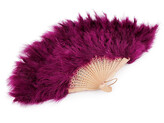 Vějíř péřový velký - 1 ks - 18 fuchsiová tm.
