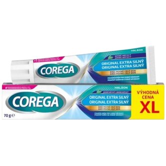 Corega Original extra silný fixační krém na zubní náhrady XL, 70 g