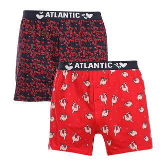 2PACK pánské trenky Atlantic vícebarevné (2GMB-003) M