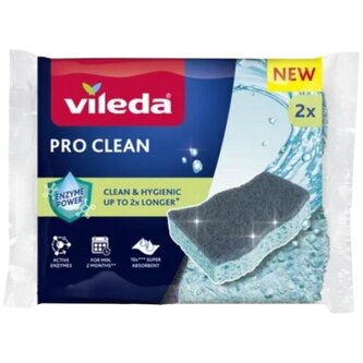 Vileda Pro Clean viskózní houbička na nádobí, 2 ks