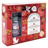 PanAroma Vánoční dárková sada vonných olejů Jablko Skořice, Mandarinka, Svařené víno 3x10ml