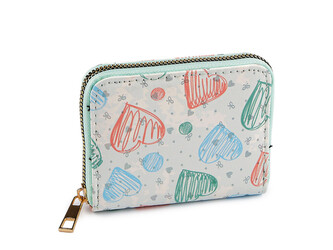 Dívčí peněženka srdce 9x11 cm - 1 ks - 2 mentolová