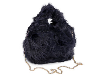 Kožešinová kabelka - 1 ks - 9 modrá tmavá