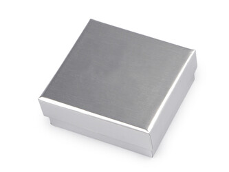Krabička na šperky 9x9 cm - 12 ks - 4 stříbrná