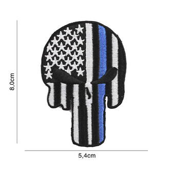 Textilní nášivka Fostex USA Punisher Blue Thin Line - barevná