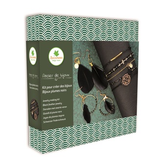 Výroba šperků - bižuterie s černými pírky