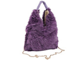 Kožešinová kabelka - 1 ks - 17 fialová