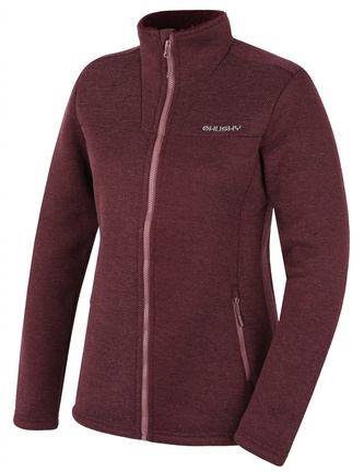 Dámský svetr na zip Akra L dark bordo - XL