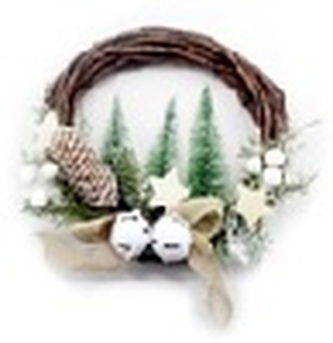 Wianek 25 cm świąteczny w torebce foliowej