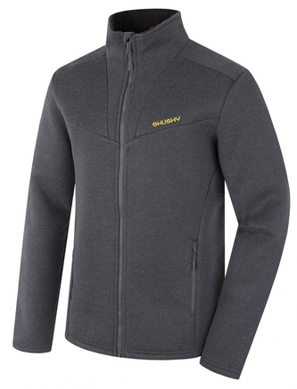 Pánský svetr na zip Akra M dark grey - XXXL