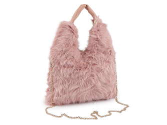 Kožešinová kabelka - 1 ks - 13 pudrová