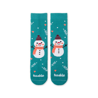 Dětské ponožky Froté Sněhuláček Tyrkysové S (25-35)