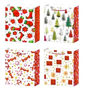 Torebka prezentowa świąteczna (32x26x10cm) WK 22536 M
