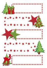 Naklejki na prezenty w gwiazdki