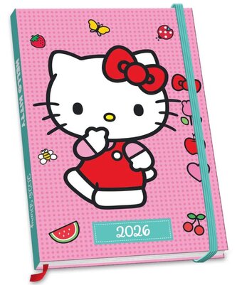 Diář 2026 Hello Kitty: Růžová (A5 15 x 21,5 x 1,5 cm)
