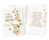 Karnet DK Chrzest, kwiaty DK-1385