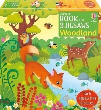 Usborne Book and 3 Jigsaws: Woodland