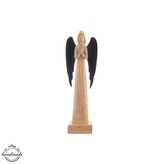 Anděl dřevo MANGO křídla kov v. 27 cm