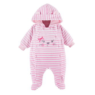 EWA 758484 RUN&FUN Pajac welurowy ociepl. róż 56