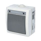 ATLAS IP55 Tlačítko symbol "světlo" č.1/0, šedé