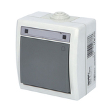 ATLAS IP55 Tlačítko symbol "zvonek" č.1/0, šedé