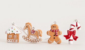 Závěsná dekorace - sada | CELLA | cookies | 8 ks | 754326