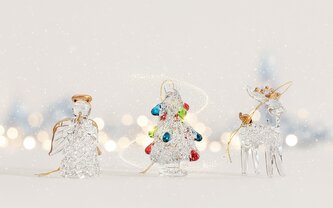 Závěsná dekorace | ALAYA | anděl, sob, vánoční stromeček | 3 ks | 757464