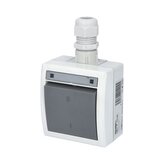 ATLAS IP65 Spínač dvoupólový č.2 s vývodkou M20, na povrch, šedý