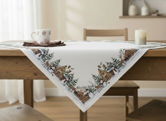 Vánoční ubrus na stůl CHRISTMAS WOOD 85x85 cm Mybesthome