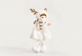 Závěsná dekorace | PLYS | bílá panenka s rohy | 19 cm | 753831